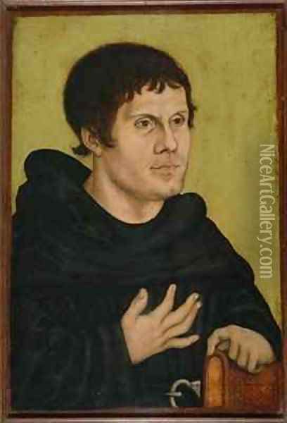 Portrait of Martin Luther as an Augustinian Monk Oil Painting - Lucas The Elder Cranach