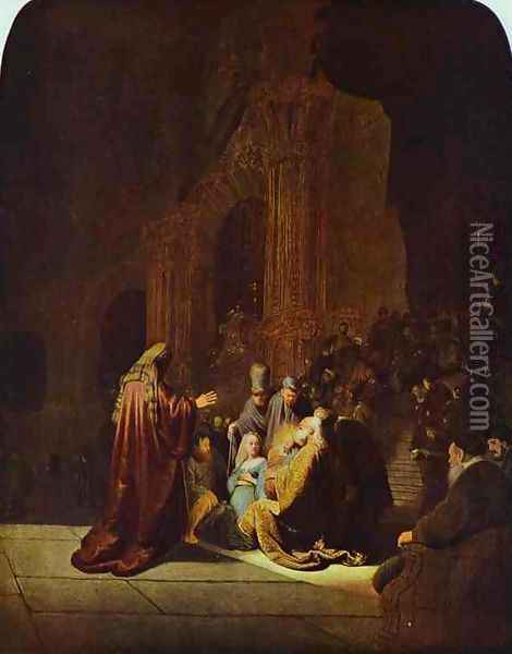 The Presentation of Jesus in the Temple Oil Painting - Rembrandt Van Rijn