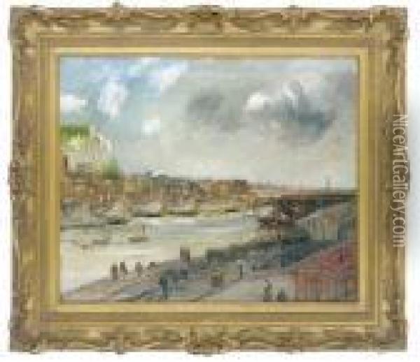 Le Port Oil Painting - Jacques-Edouard Dufeu