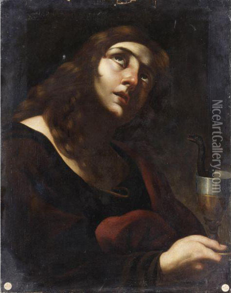 San Giovanni Evangelista Oil Painting - Giovan Battista Beinaschi