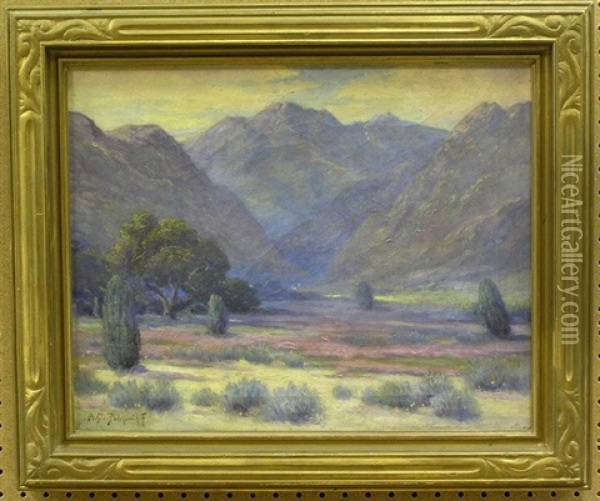 Landscape With Wildflowers Oil Painting - Alexis Matthew Podchernikoff
