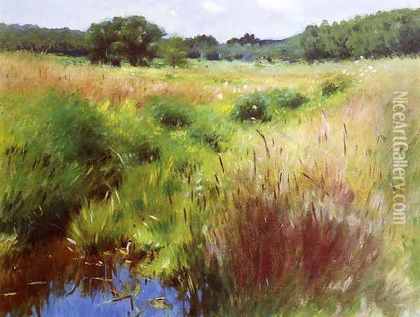 Marshland, Medfield Oil Painting - Dennis Miller Bunker