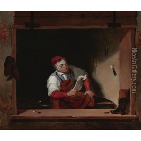 The Cobbler Oil Painting - Francis William Edmonds