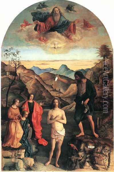 Baptism of Christ Oil Painting - Giovanni Bellini