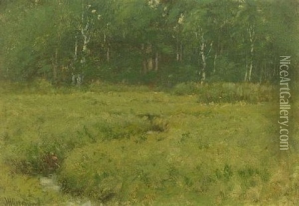 Green Meadow Oil Painting - Joseph H. Greenwood