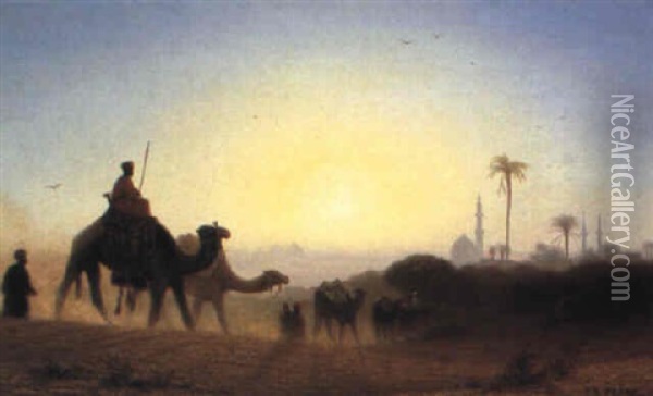 Near Boulak, Cairo Oil Painting - Charles Theodore (Frere Bey) Frere