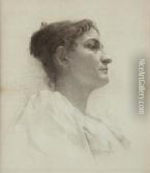 Portret Kobiety Oil Painting - Franz Von Defregger