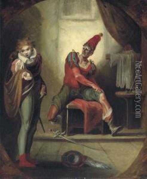 Every Man In His Humour, Act I Scene V Oil Painting - Johann Henry Fuseli