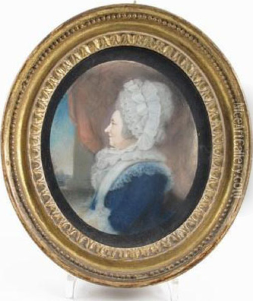 Lady Mallaby, Head And Shoulders Facing Left Oil Painting - Sir George Hayter