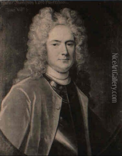 Portrait Of Maurice Thompson, Lord Haversham Oil Painting - John Kerseboom
