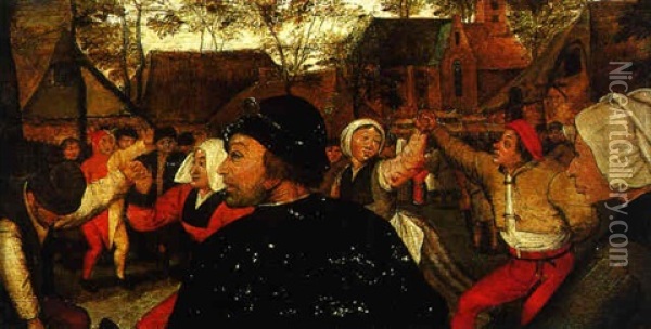 Le Joueur De Corneuse Oil Painting - Pieter Brueghel the Younger