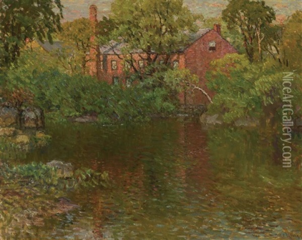 The Red Mill Oil Painting - John Joseph Enneking