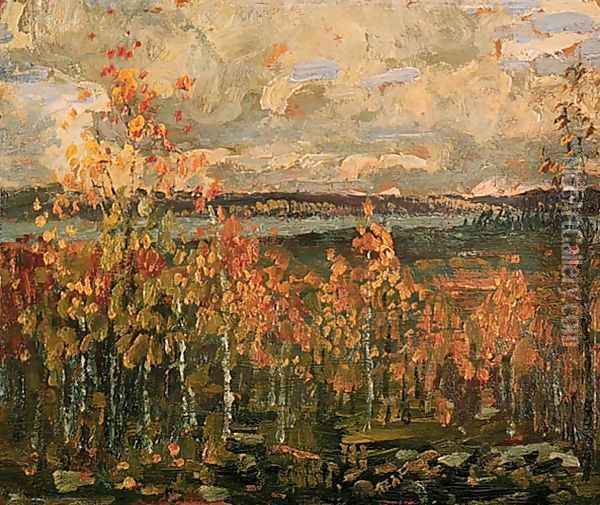 Hillside Oil Painting - Arthur Lismer