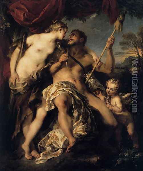 Hercules and Omphale 1724 Oil Painting - Francois Lemoine (see Lemoyne)