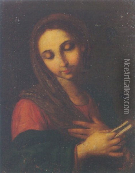 The Madonna At Prayer Oil Painting - Giuseppe Maria Crespi