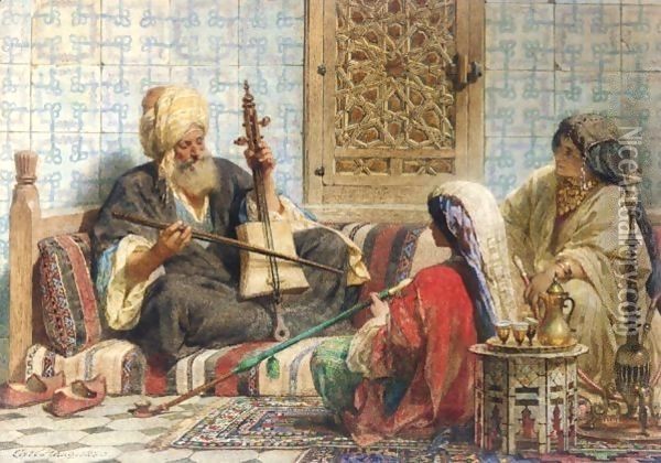 Music In The Harem Oil Painting - Carl Haag
