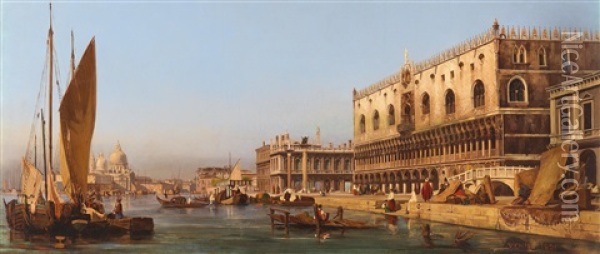Venice Oil Painting - Ippolito Caffi