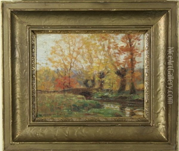Stonebridge, Bantam, Ct Oil Painting - William Merritt Post
