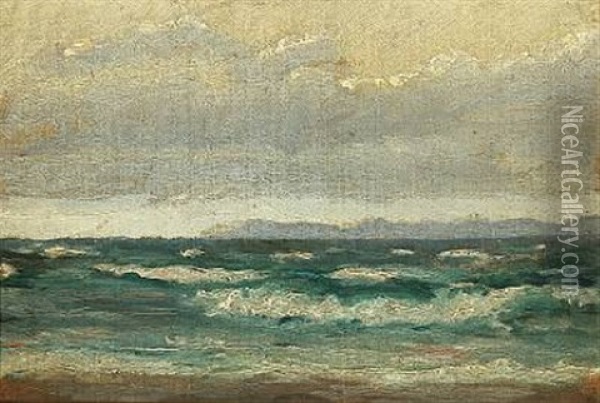 Breakers Oil Painting - Carl Ludvig Thilson Locher