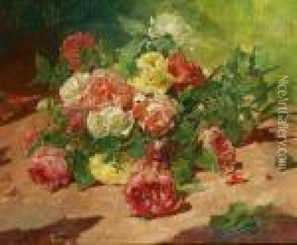 Jete De Roses Oil Painting - Georges Jeannin