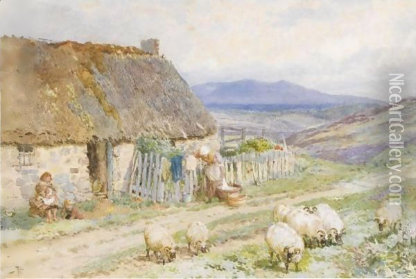 Cottage Near Ballater, Scotland Oil Painting - Myles Birket Foster