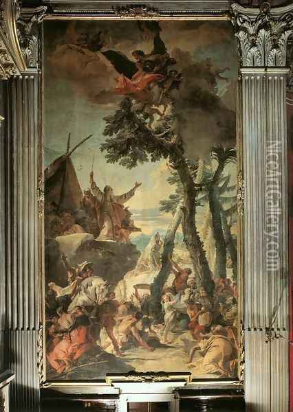 The Gathering of Manna Oil Painting - Giovanni Battista Tiepolo