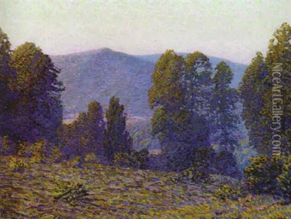 Twilight In The Catskills Oil Painting - Christian J. Walter