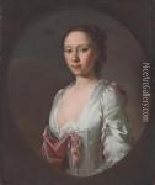 Portrait Of Miss Christian Campbell Oil Painting - Allan Ramsay