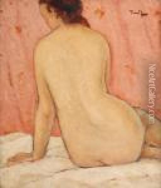 Nud Vazut Din Spate Oil Painting - Nicolae Tonitza