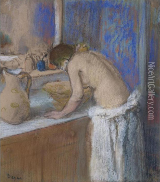 La Toilette, Fillette Oil Painting - Edgar Degas