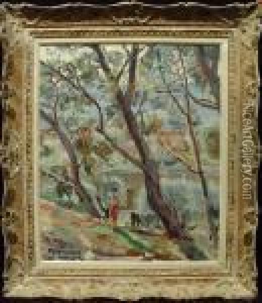 'villeneuve-les-avignon Oil Painting - Joseph Francois X. Meissonnier
