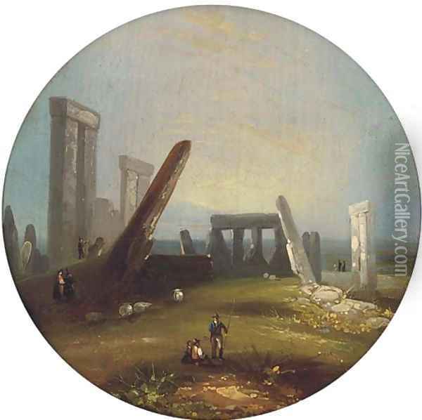 Stonehenge 2 Oil Painting - English School