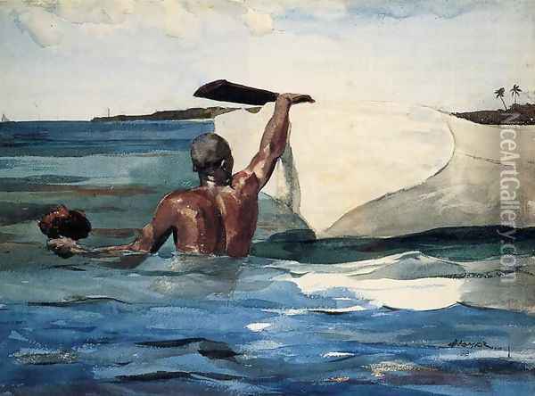 The Sponge Diver Oil Painting - Winslow Homer