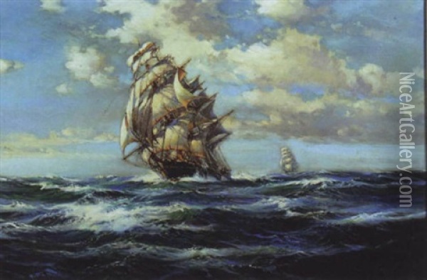 Flying Cloud Oil Painting - William Knox