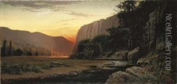 La Barranca Honda, Carmel Valley, Monterey Oil Painting - Julian Walbridge Rix