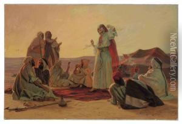 The Arab Dancer Oil Painting - Otto Pilny