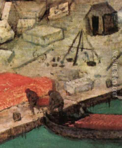 The Tower of Babel (detail) 1563 20 Oil Painting - Jan The Elder Brueghel