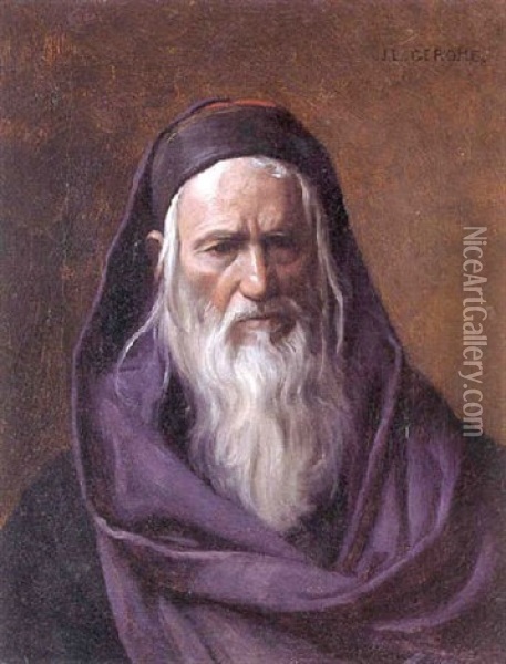 Portrait D'un Rabbin Oil Painting - Jean-Leon Gerome