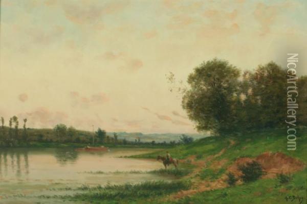 Matinee Au Bord De L'oise Oil Painting - Hippolyte Camille Delpy