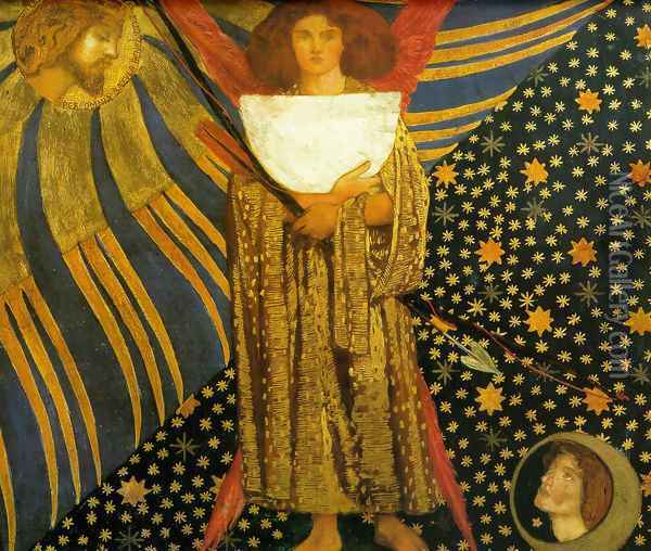 Dantis Amore Oil Painting - Dante Gabriel Rossetti