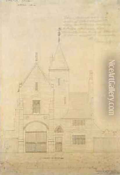 Front Elevation of Castle Ashby Oil Painting - Edward William Godwin