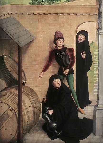 Scenes from the Life of St Bertin (detail 2) 1459 Oil Painting - Simon Marmion