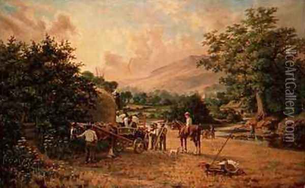 The Harvest Oil Painting - C.H. Hart