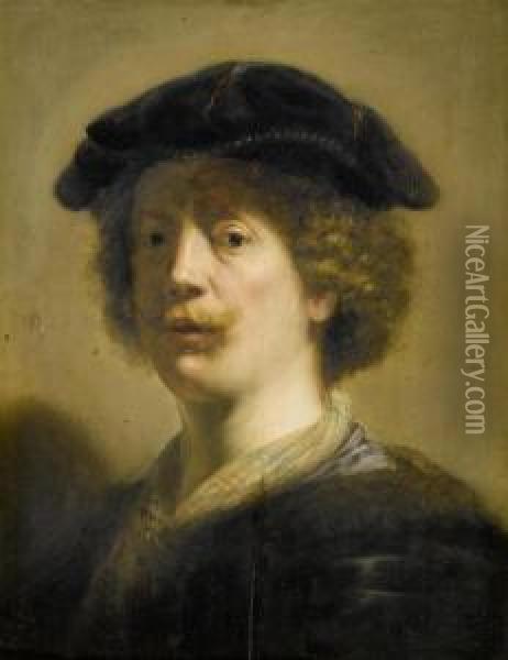 Self Portrait With Imaginary Costume. Oil Painting - Jacques des Rousseaux