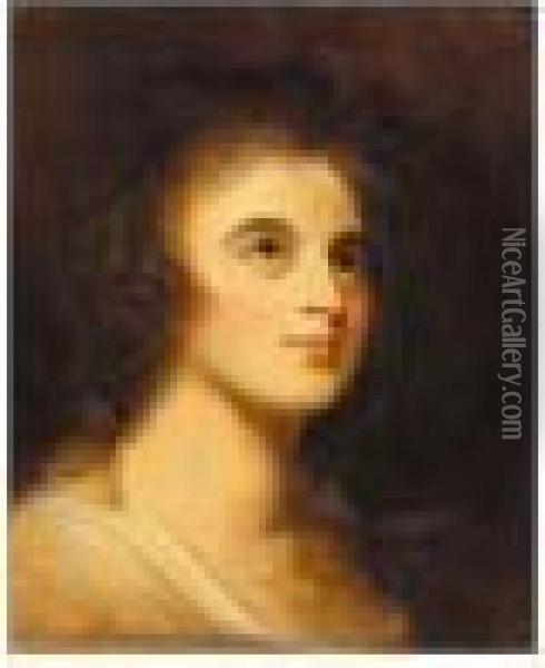 Portrait Of Emma Hamilton Oil Painting - George Romney