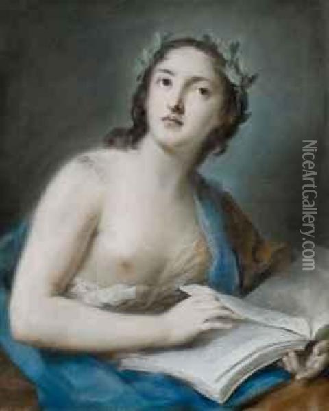 Allegorie De La Poesie Oil Painting - Rosalba Carriera