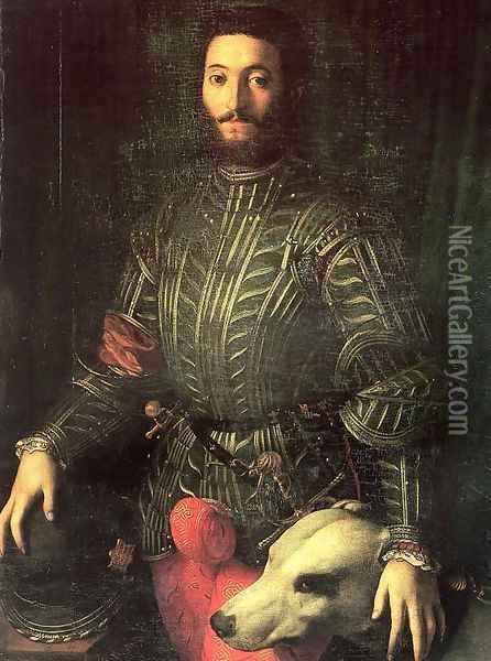 Portrait of Guidobaldo della Rovere Oil Painting - Agnolo Bronzino