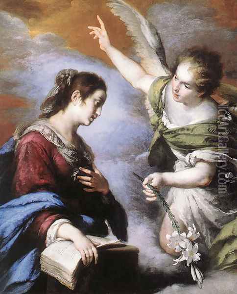 The Annunciation 1643-44 Oil Painting - Bernardo Strozzi