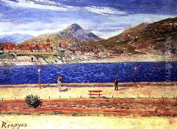 A View across the Water Oil Painting - Dario de Regoyos y Valdes