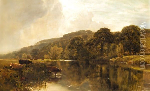 Stoke, Near Arundel, Sussex Oil Painting - George Vicat Cole